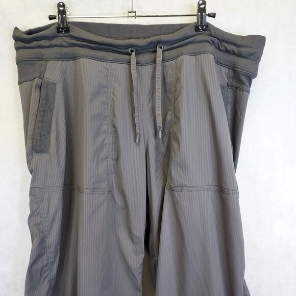 Lululemon Dance Studio Pants Womens Sz 12 Solar Gray Pockets Cinch Ankle - Picture 3 of 16